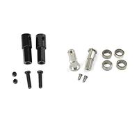Gvvsjgdbis 5Mm Combiner Wheel Hub Hex Adapter with 2Pcs Metal Rear Axle Shaft Adapter for D12 C14 C24 B36 MN D90 D91 RC Car