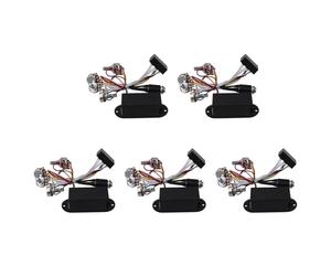 Gvvsjgdbis 5X 2 Band Active Bass Guitar EQ Equalizer Preamp Circuit Pickup Black