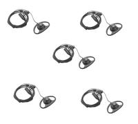 Gvvsjgdbis 5X 2 Pin Advanced D Shape Clip-Ear Ptt Headset Earpiece Mic for 2 Way Radios GP88S GP300 GP68 GP2000 GP88