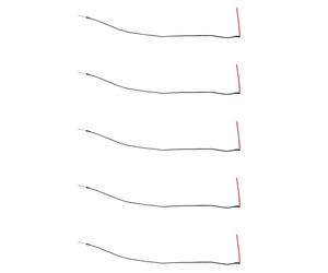Gvvsjgdbis 5X Acoustic Guitar Saddle Piezo Bridge Red Pickup Stick for Acoustic Guitar Music Instrument Part