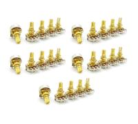 Gvvsjgdbis 5X Guitar Potentiometer Audio Volume&Tone Pots Switch Control A500K Split Shaft Taper Potentiometers Gold Pack of 5