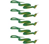 Gvvsjgdbis 5X Simulation Soft Plastic Toy Snake Simulation Snake Rubber Tip Toy - Green