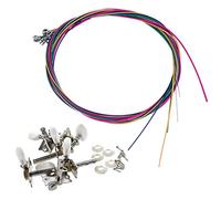 Gvvsjgdbis 6Pcs Acoustic Guitar String Tuning Peg Tuner Machine & 1 Set Acoustic Guitar String Replacement Steel String