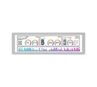 Gvvsjgdbis 8.8 Inch USB Monitor 1920x480 PC Case Secondary Screen Desktop RGB Ambient Screen,IPS Panel, Type-C Interface Silver