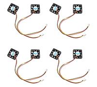 Gvvsjgdbis 8 Pcs 3 Pin 40mm Square PC Computer Cooling Fan DC 12V Black