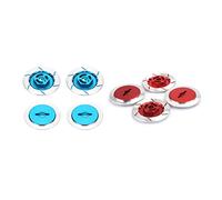 Gvvsjgdbis 8 Pcs Aluminum Alloy Brake Disc Wheel Rim Box Metal Hex Adapter 12MM for RC 1/10 Car Fly Fish Truck 94123 94122 D4,4 Pcs Red & 4 Pcs Blue