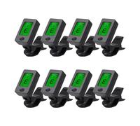 Gvvsjgdbis 8 PCS Guitar Tuner Clip on Tuner for Ukulele, Guitar, Bass, Mandolin to Improve Tuning Stability Musical Instrument Parts