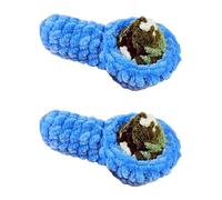 Gvvsjgdbis Adopt A Plush with Bowl, Handmade Plush Stuffed Toys, Desktop Ornaments, Friend Birthday Present for Smoker Blue