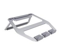 Gvvsjgdbis Aluminum Portable Foldable Height Adjustable Support Stand for Laptops Up to 13 Inch, Silver