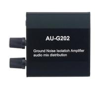 Gvvsjgdbis AU-G202 Ground Loop Noise Isolator Audio Mixer Audio Mixer with 2 Inputs 2 Outputs for PC PS Game Consoles