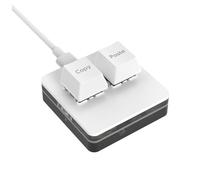 Gvvsjgdbis Custom Mini Keyboard 2 Key RGB Macro OSU Keypad Programmable Mechanical Keyboard for Gaming Working, White Type B Easy Install Easy to Use