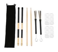 Gvvsjgdbis Drum Sticks Set,5A Wood Drum Sticks,Drum Rods Brushes,Retractable Drum Wire Brushes,Drum Dampeners,for Kids Adults