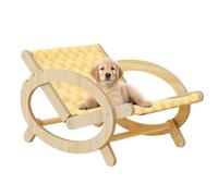Gvvsjgdbis Elevated Pet Bed Chair Cat Sleeping Climbing Frame Chair Adjustable Scratch Bed with Canvas Cover Scratch- C