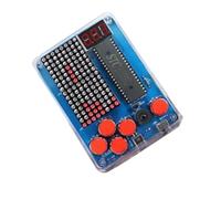 Gvvsjgdbis Game Console Production Kit DIY 51 Single-Chip Children Soldering Electronic Machine Game Set Color: Round-Red Light