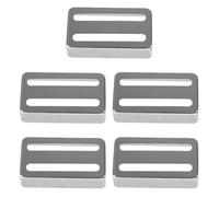 Gvvsjgdbis Guitar Pickup Cover Accessories 5Pc Guitar Two-Line Humbucker Pickup Cover for Electric Guitars Parts,Silver