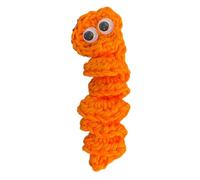 Gvvsjgdbis Handmade Emotional Support Worry Worm Gift, Crochet Worry Worm Inspirational Cares, Cute Knitted Gift, Easy Install Orange