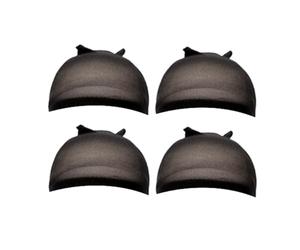 Gvvsjgdbis HD Wig Cap Stocking Cap Transparent Wig Cap Thin Nylon Cap Multifunctional Convenient Covers Easy Install Easy to Use,Black 4 Pcs