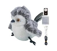 Gvvsjgdbis Interactive Cat Toy Touch Activated Simulation Chirping Bird with Sound and Automatic Cat Exercise Toys for Indoor