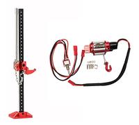 Gvvsjgdbis Jack Tool for D90 Scx10 Simulation Toys & RC Car Metal Steel Wired Automatic Simulated Winch for 1/10 Axial TRX4