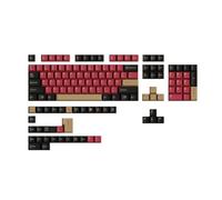 Gvvsjgdbis Keycaps Pbt Cherry Profile Red Samurai Big Set Key Caps for Mechanical Keyboards GERMAN