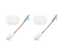 Gvvsjgdbis Lotion Applicator for Back, Feet, 8 Replaceable Pads, 2 Long Handle, Back Lotion Applicator for Seniors, Women