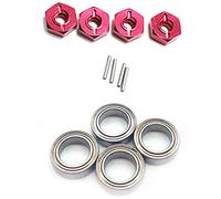Gvvsjgdbis Metal Combiner,Red with 144001-1297 Bearing for 144001 1/14 4WD RC Car Parts