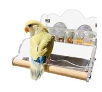 Gvvsjgdbis Parakeet Feeders Splash Proof Bird Dishes Food Dispenser Rotating Parakeet Food Dish Bird Food Feeder for Bird Cage