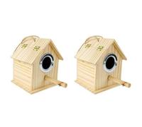Gvvsjgdbis Parrot Bird House Environmental Protection Bird Nest Hatching Living Warm Nest Beautiful Handmade Hanging Bird House L
