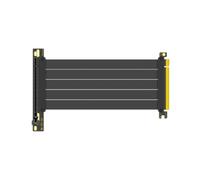 Gvvsjgdbis PCI-E 4.0 X16 Riser Cable Video Card 20cm Extension Shielded Flexible 90° Mounting GPU Extension Cord Black