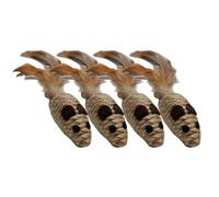 Gvvsjgdbis Pet Toys Scratch and Bite Plush Toy Interactive Cat Toy Simulation Mouse Kitten Self-Play Plush Toy