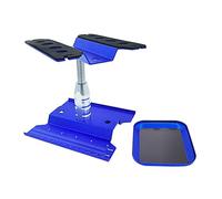 Gvvsjgdbis RC Car Work Stand Aluminum Repair Workstation 360 Degree RC Repair Stand Rotation Lift Lowerw/Screw Tray for 1/10 1/8-4 SCX10 D90 Blue
