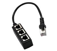 Gvvsjgdbis RJ45 Ethernet Splitter Cable 1 Male to 3 Female LAN Ports Ethernet Splitter Adapter for Cat5 Cat5e Cat6 Cat7
