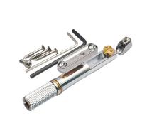 Gvvsjgdbis Saddle Headless Electric Guitar Bridge Tailpiece with Wrench for Headless Electric Guitar Silver