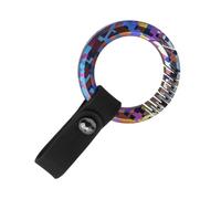 Gvvsjgdbis Titanium Alloy Keychain Leather Car Keychain Suitable for Unisex Key Pendant - Black Leather Strip Easy to Use