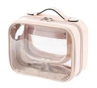 Gvvsjgdbis Transparent Makeup Bag Double Travel Cosmetic Bags Case Waterproof Toiletries Bag Large Capacity Open Storage Bag Pink 21 X 11 X 15cm