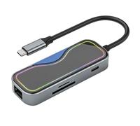 Gvvsjgdbis Type-C Docking Station Gigabit Network Port Docking Station HUB Hub Extender USB3.0 Splitter Computer Spare Parts Accessories