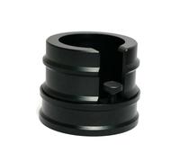 Gvvsjgdbis Universal 51.53.54.58MM Coffee Handle Powder Holder, Aluminum Alloy Adjustable Powder Base Easy Install Easy to Use (Black)