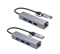 Gvvsjgdbis USB C/USB A to Ethernet Adapter 1000Mbps RJ45 Network Card Plug-And-Play for Phone/Laptop