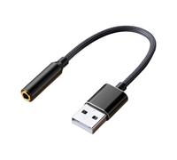 Gvvsjgdbis USB to 3.5mm Jack Audio Adapter USB to Audio Jack Adapter Headset USB A to 3.5mm Female External Stereo Sound Card A