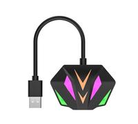 Gvvsjgdbis USB to RJ45 Ethernet Adapter Network Card 10/100/1000Mbps RGB Lighting Effect for PC Computer Laptop A