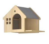 Gvvsjgdbis Villa Cat Bed, Wall-Type Cat Bed, Small Solid Wood Cat Wall Shelf B