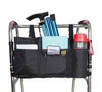 Gvvsjgdbis Walker Bag with Soft Cooler & Cup Holder,Walker Bags for Folding Walker,WalkerBaskets,Cup Holder for Walker