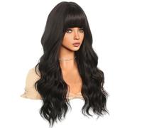 Gvvsjgdbis Wig Big Wave Curly Hair Whole Top Full Set Female Long Curly Hair Natural Black 64cm 1Set