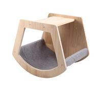 Gvvsjgdbis Wooden Climbing Wall Platform for Cats, Trapezoidal Cat Bed, Training Supplies