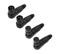 Gvvsjgdbis XLR Connector, 3pin XLR Microphone MIC Male Plug Female Jack Adapter 90 Degree Wire Connector for Speaker Systems