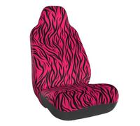 GVYGVY Car Seat Covers Front Seats - Fashion Trendy Red Pink Zebra Print Car Accessories Interior with Full - Surround Elasticity for Automotive Seat Covers Protector for Trucks SUV Cars
