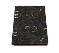 GVYGVY College Ruled Notebooks for School - Black Gold Dragon Cool Print Pu Leather Travel A5 Lined Book Journal for Women Men, 90 Pages, Hardcover Refillable Notebook Paper for Writing Business