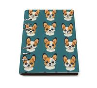GVYGVY College Ruled Notebooks for School - Cute Doggy Cartoon Print Pu Leather Travel A5 Lined Book Journal for Women Men, 90 Pages, Hardcover Refillable Notebook Paper for Writing Business