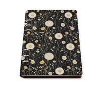 GVYGVY College Ruled Notebooks for School - Daisy Dandelions Print Pu Leather Travel A5 Lined Book Journal for Women Men, 90 Pages, Hardcover Refillable Notebook Paper for Writing Business