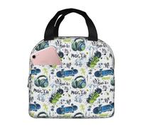 GVYGVY Insulated Lunch Box for Women Men - Music Skateboard Graffiti Print Small Lunch Bag Women, Adult Cooler Tote Box Bag Insulated for Work Gym Travel with 8x5 Inch Front Pocket